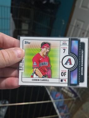 Topps Corbin Carroll Red and Green Baseball Card